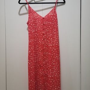 Monk & Lou Siami Button Cami-Red Daisy, Size Small